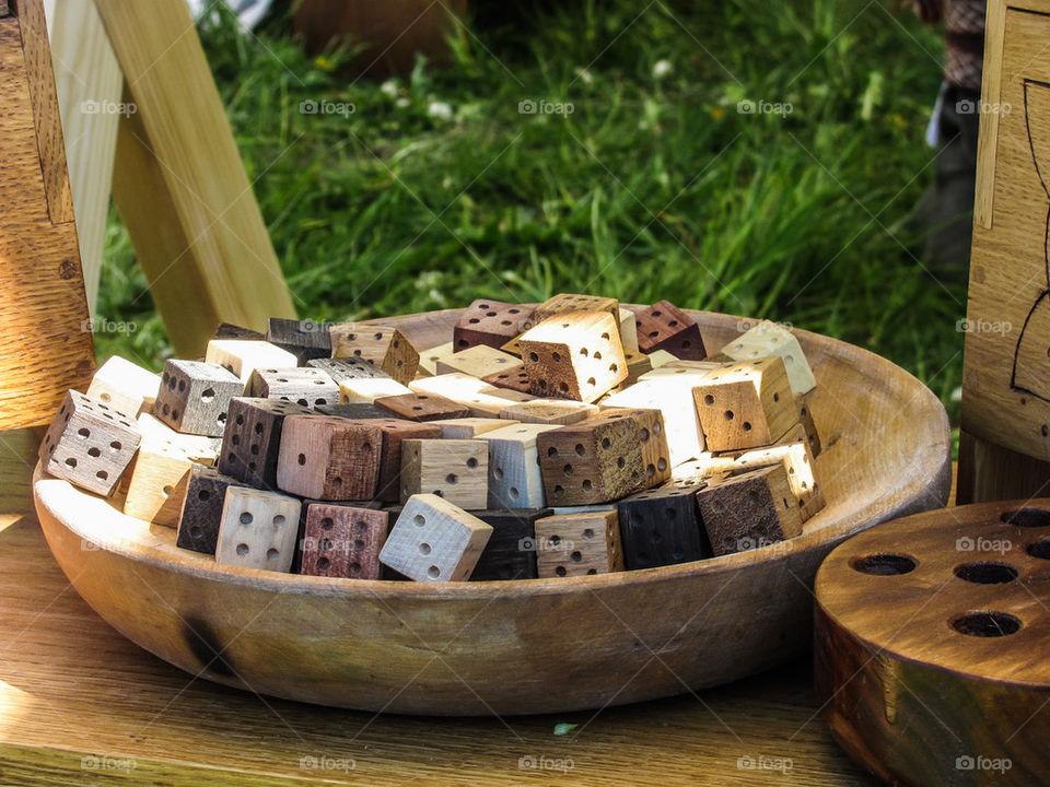 Wooden dices