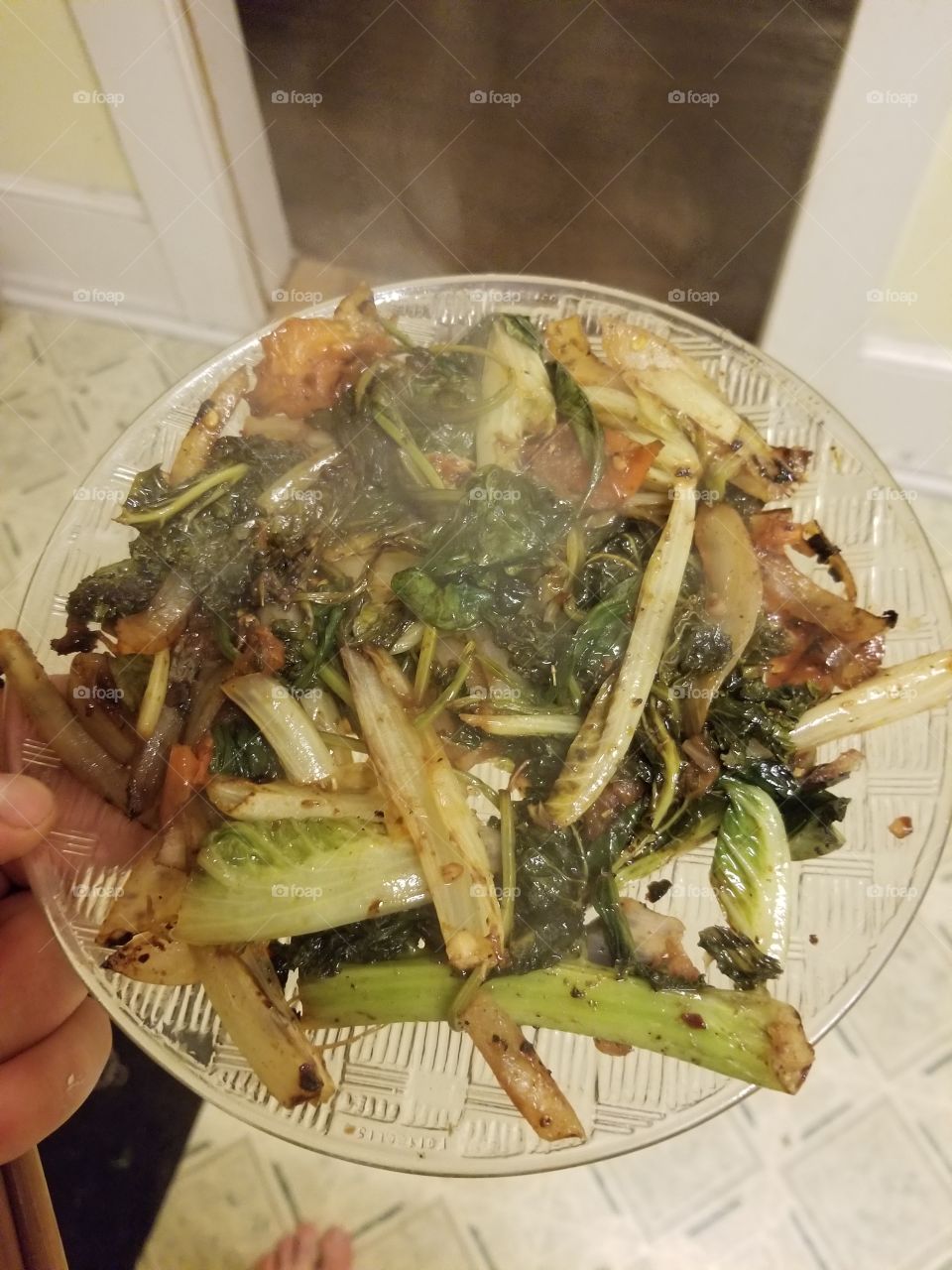 Stir fry vegetables korean bbq style