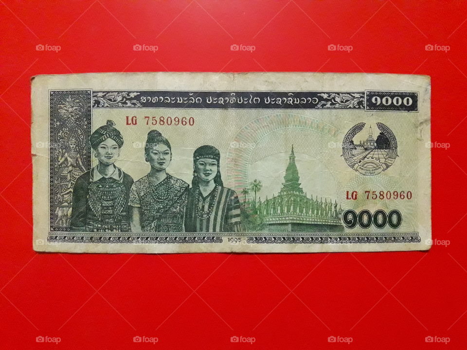 laos banknote 1000 kip