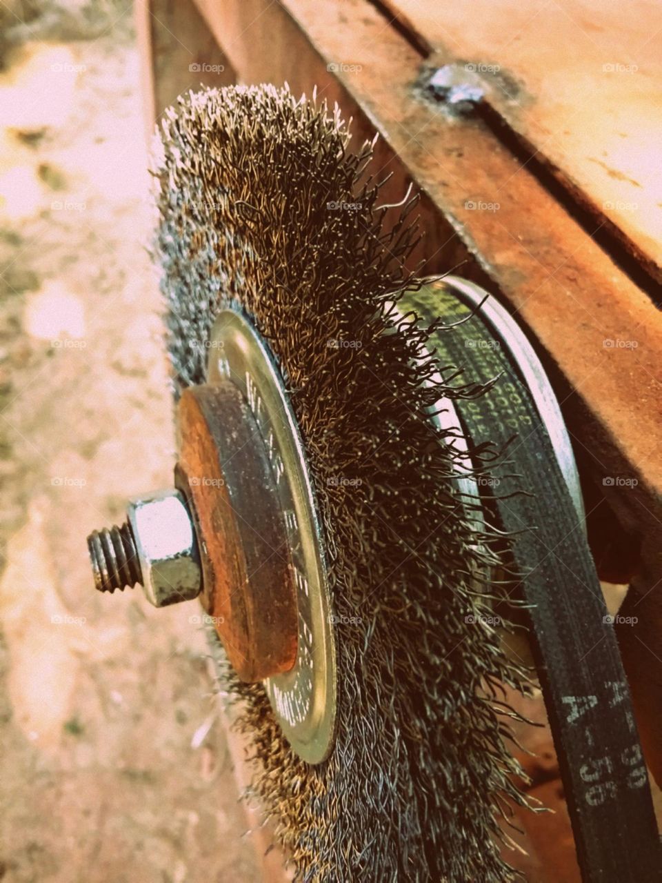 Os tons ferrugem e a ferrugem de verdade transformaram a escova em arte. Ou será apenas aos meus olhos?