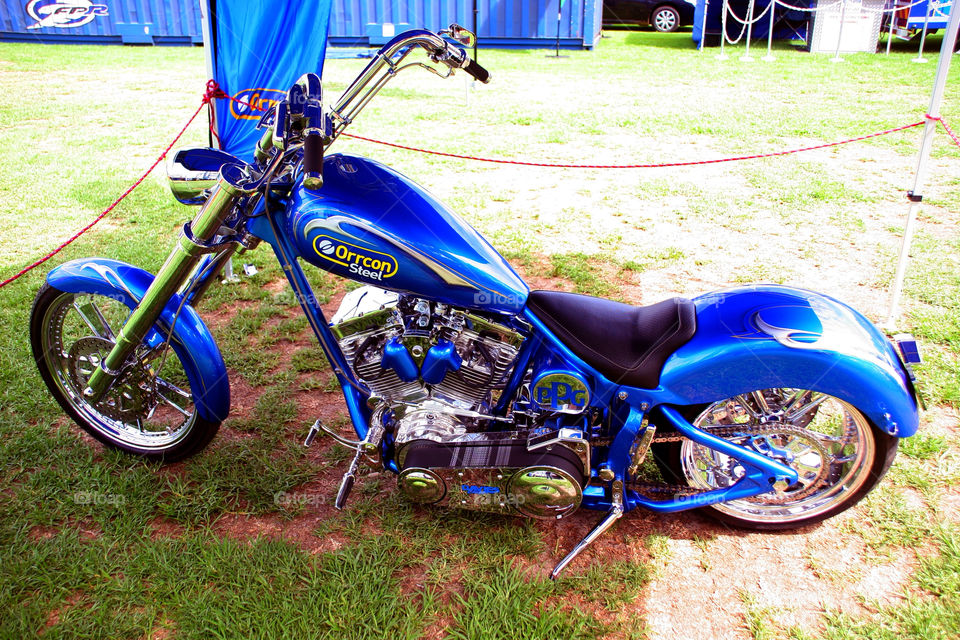 blue bike motorcycle cycle by kshapley