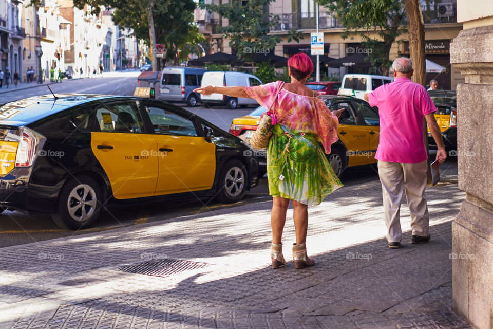 Coloridos turistas