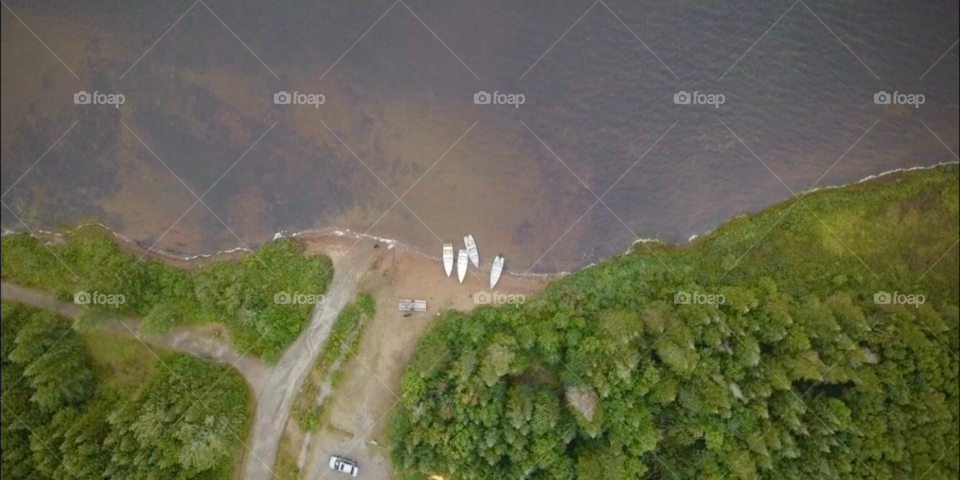 The lake from Above in Canada 