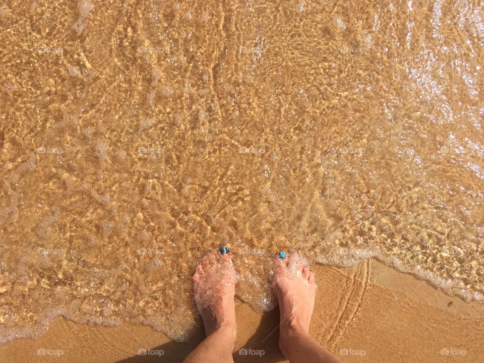 Paddling at the beach 