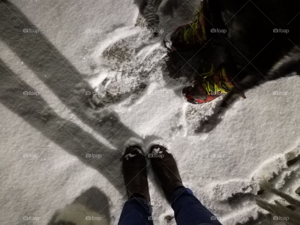 feet in snow