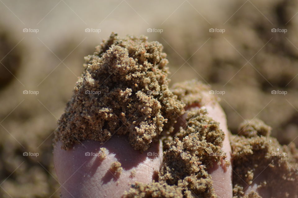 sand on foot