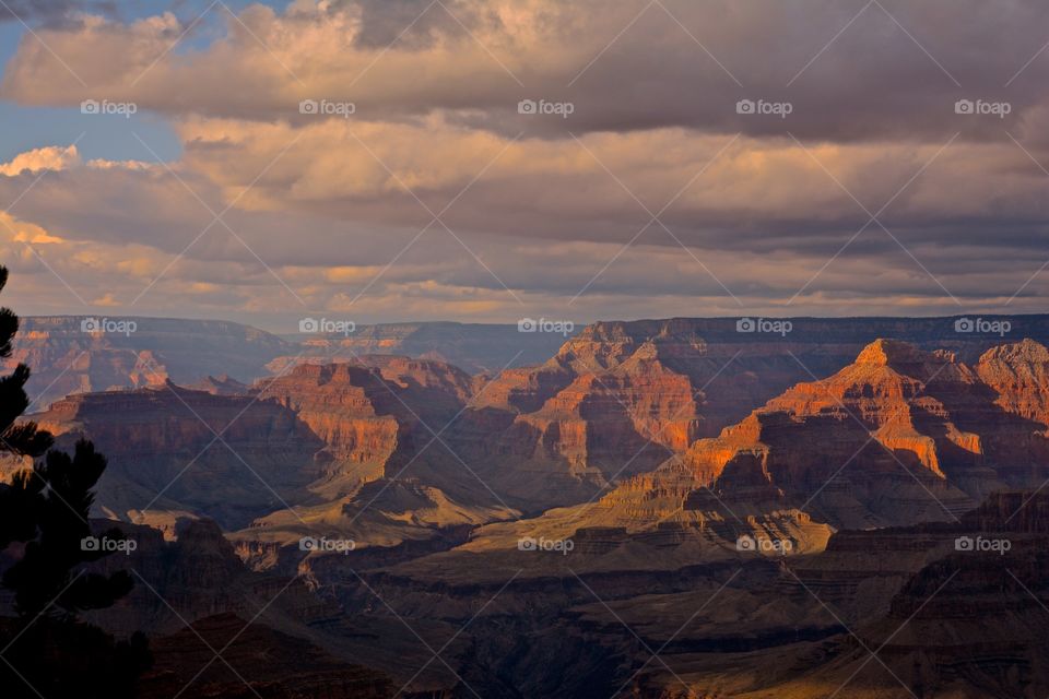 Sunset view of grand canyon
