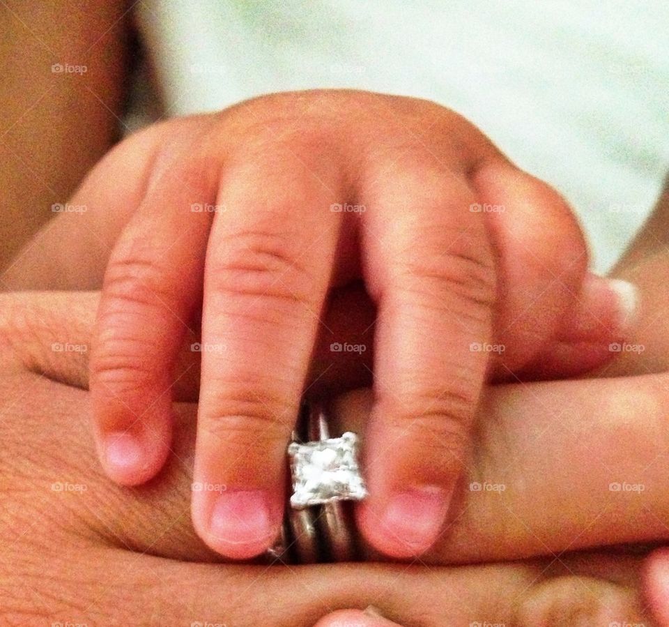 love baby hand hold diamond by hannahdagogo