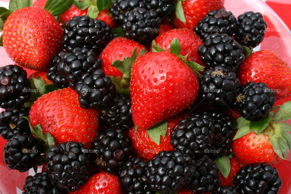 Delightful Berries . Strawberries and Blackberries 