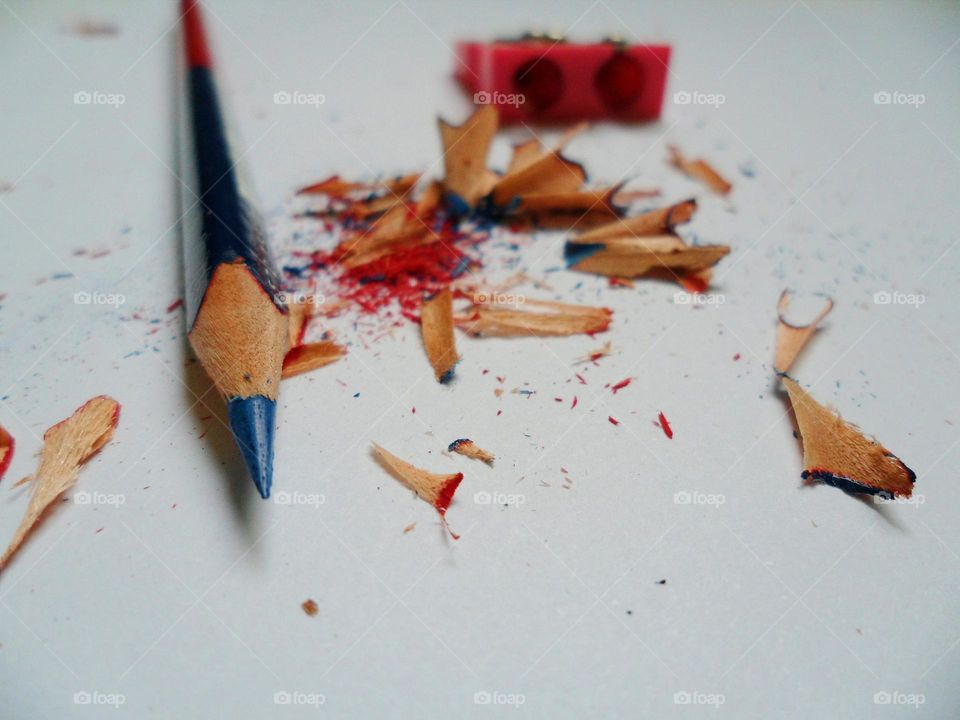 sharpened pencil and sharpener