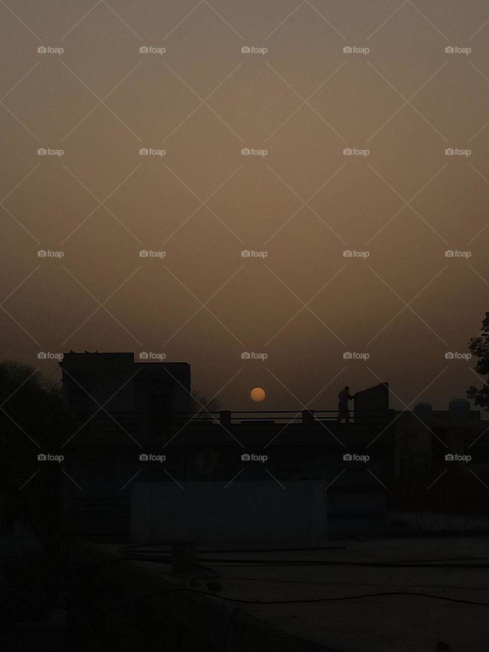 sunset in the countryside