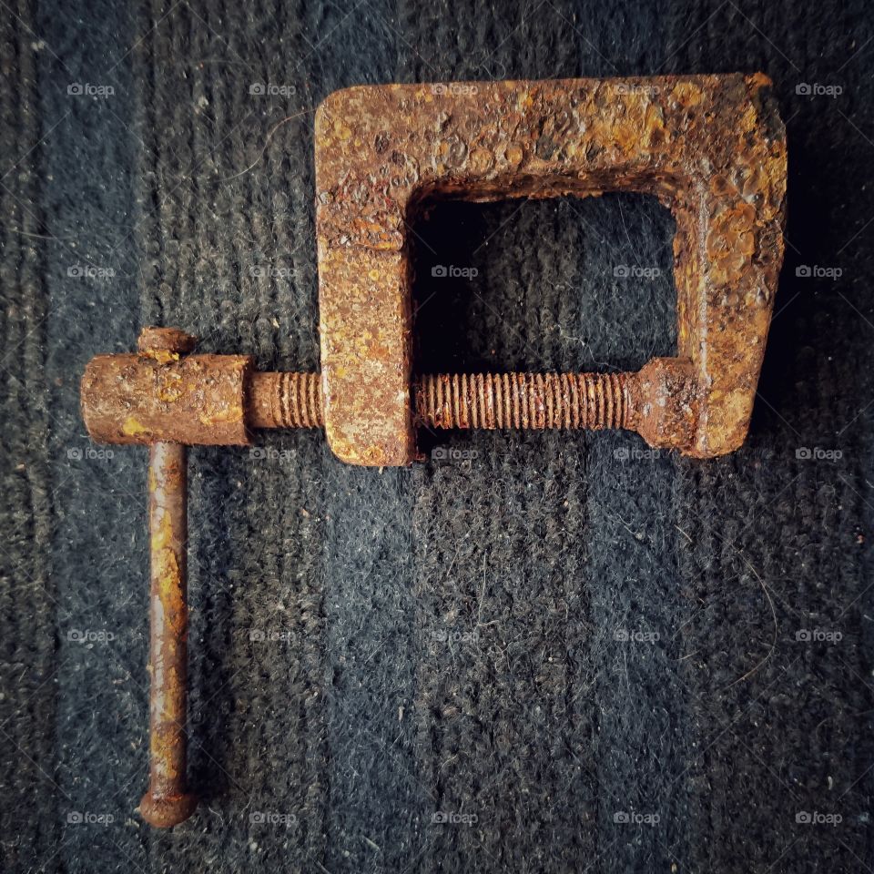 Rusty clamp