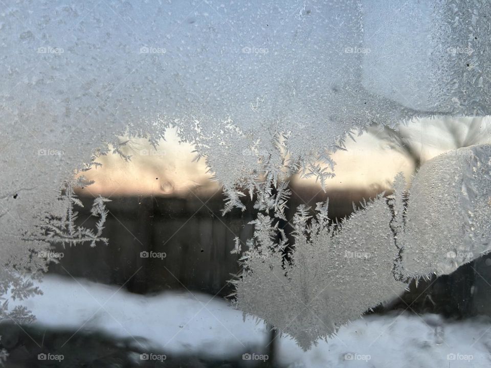 ice on the window