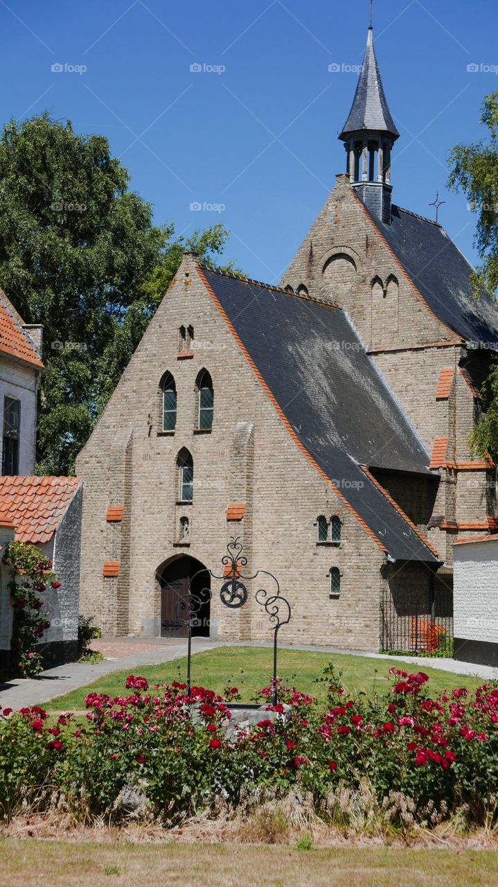 Church at the beguinage of Diksmuide, Belgium.
