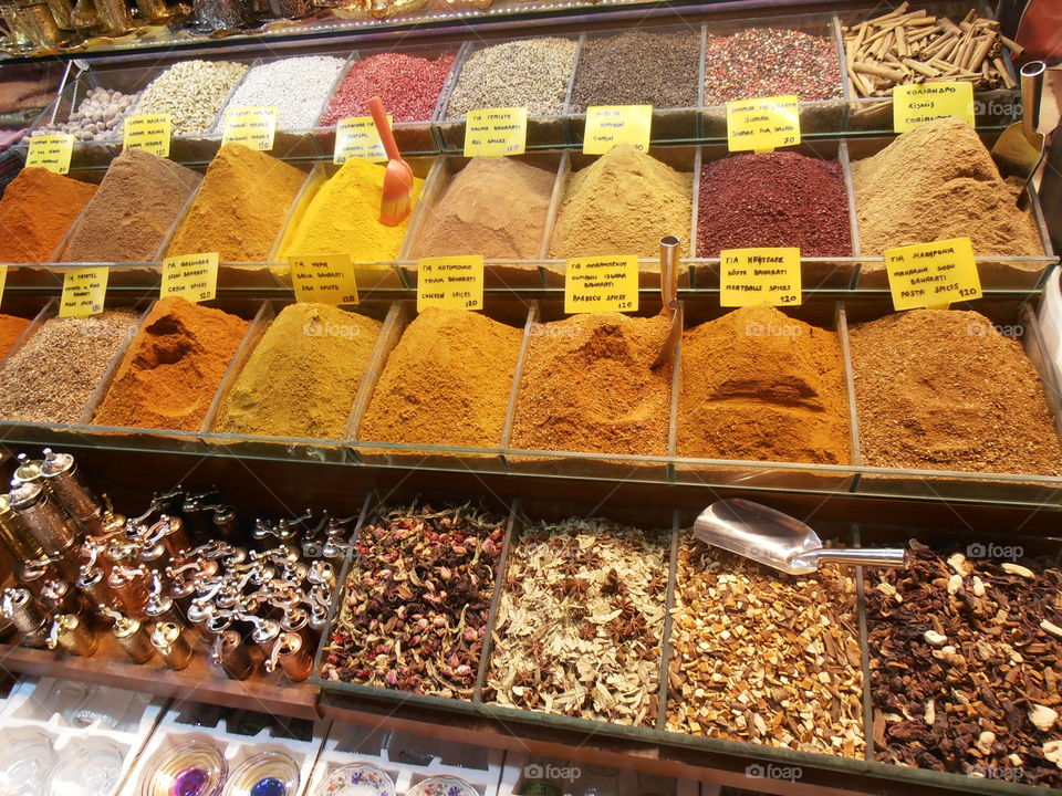 Agyptian bazaar, bahars and flavors