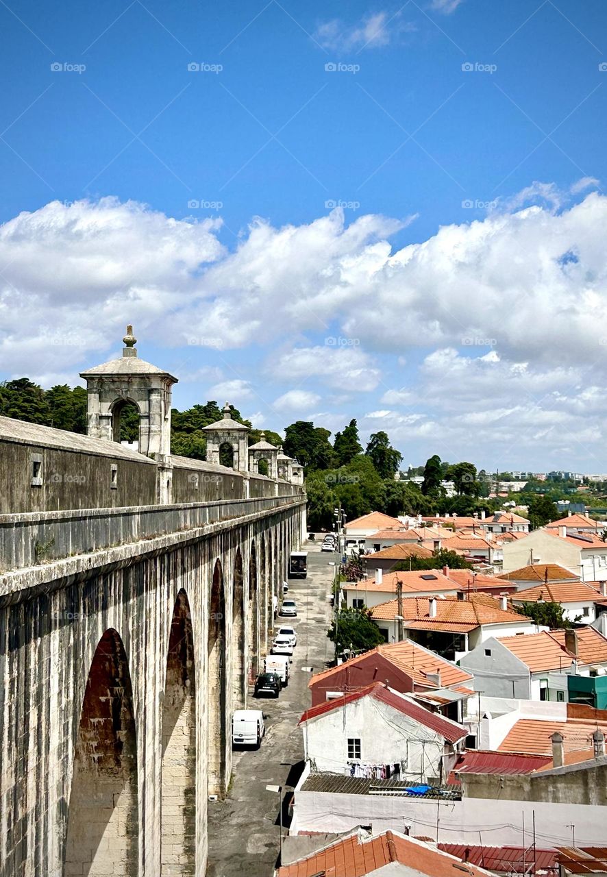 Lisbon viaduct , Jully 2023 . 