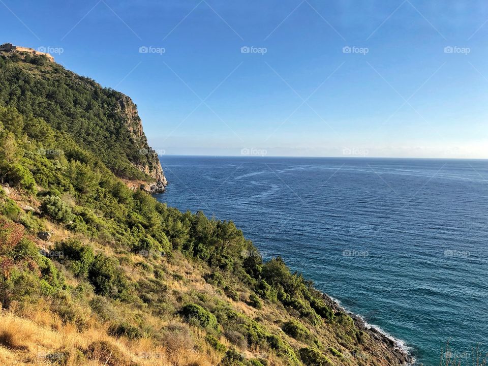 top view from the mountain in Alanya