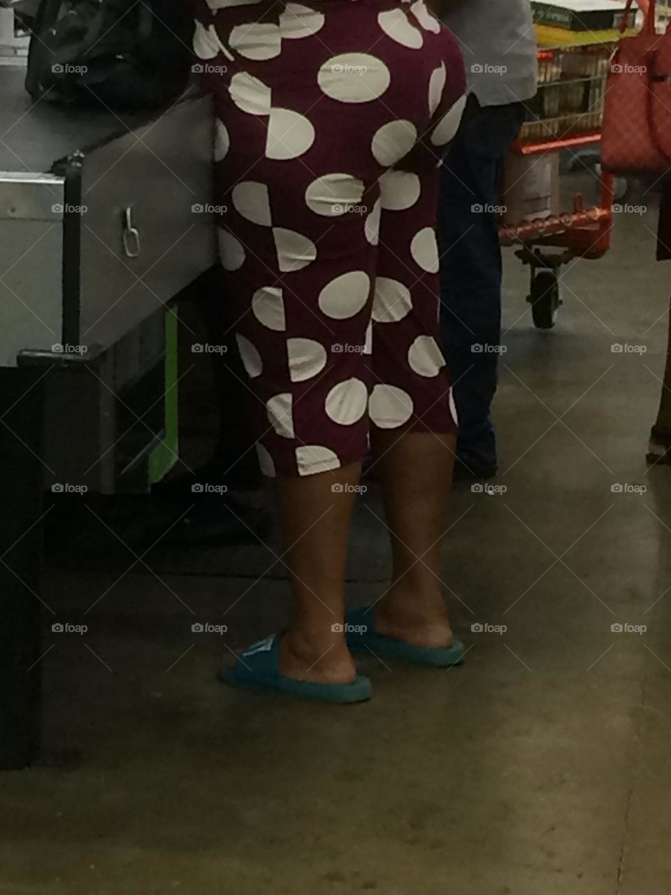 Burgundy & White Polka Dots 