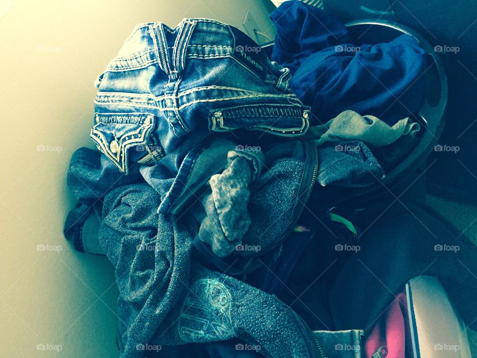 Cloths that need to be washed