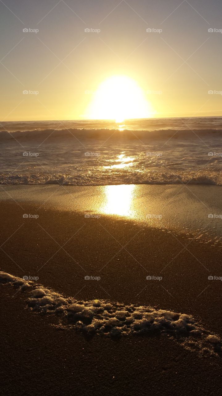 Gorgeous California sunset on the beach