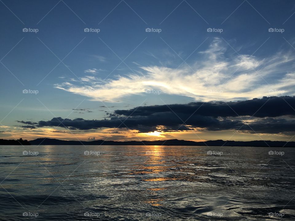Myanmar, Bagan, sunsetboat 