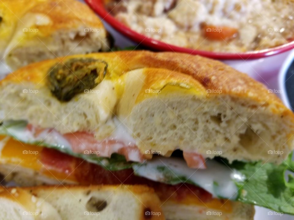 chicken bacon ranch bagel