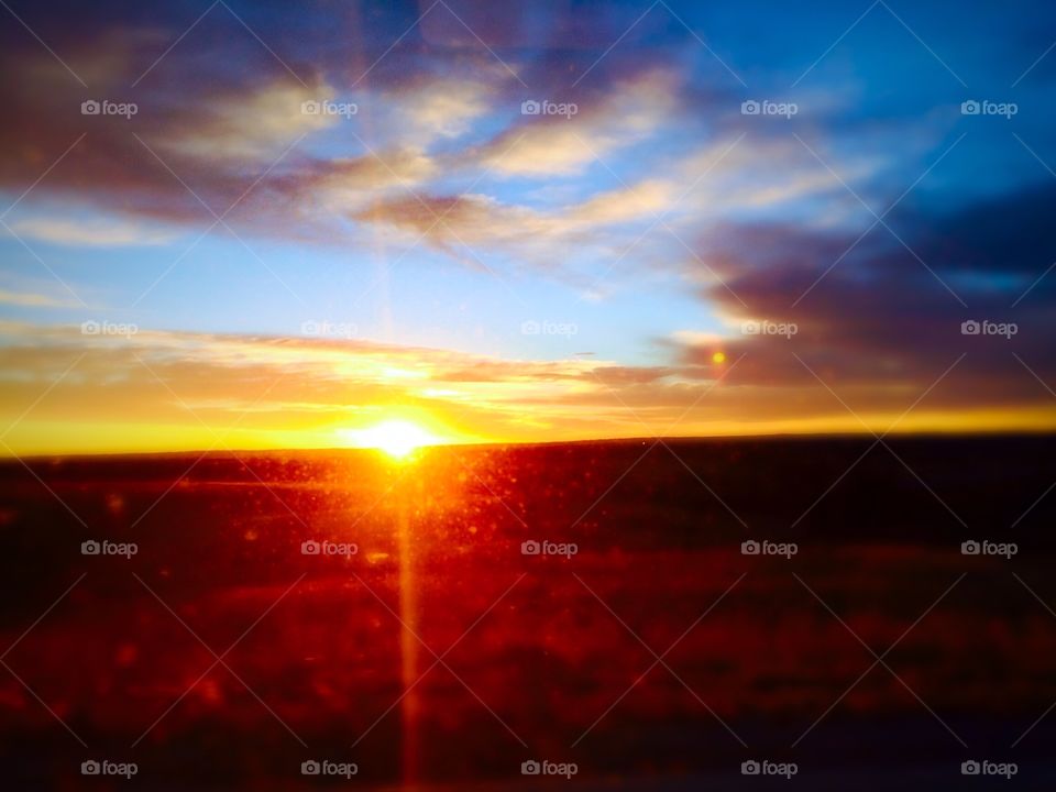 Bronco Sky. Denver sunrise Spring 2015