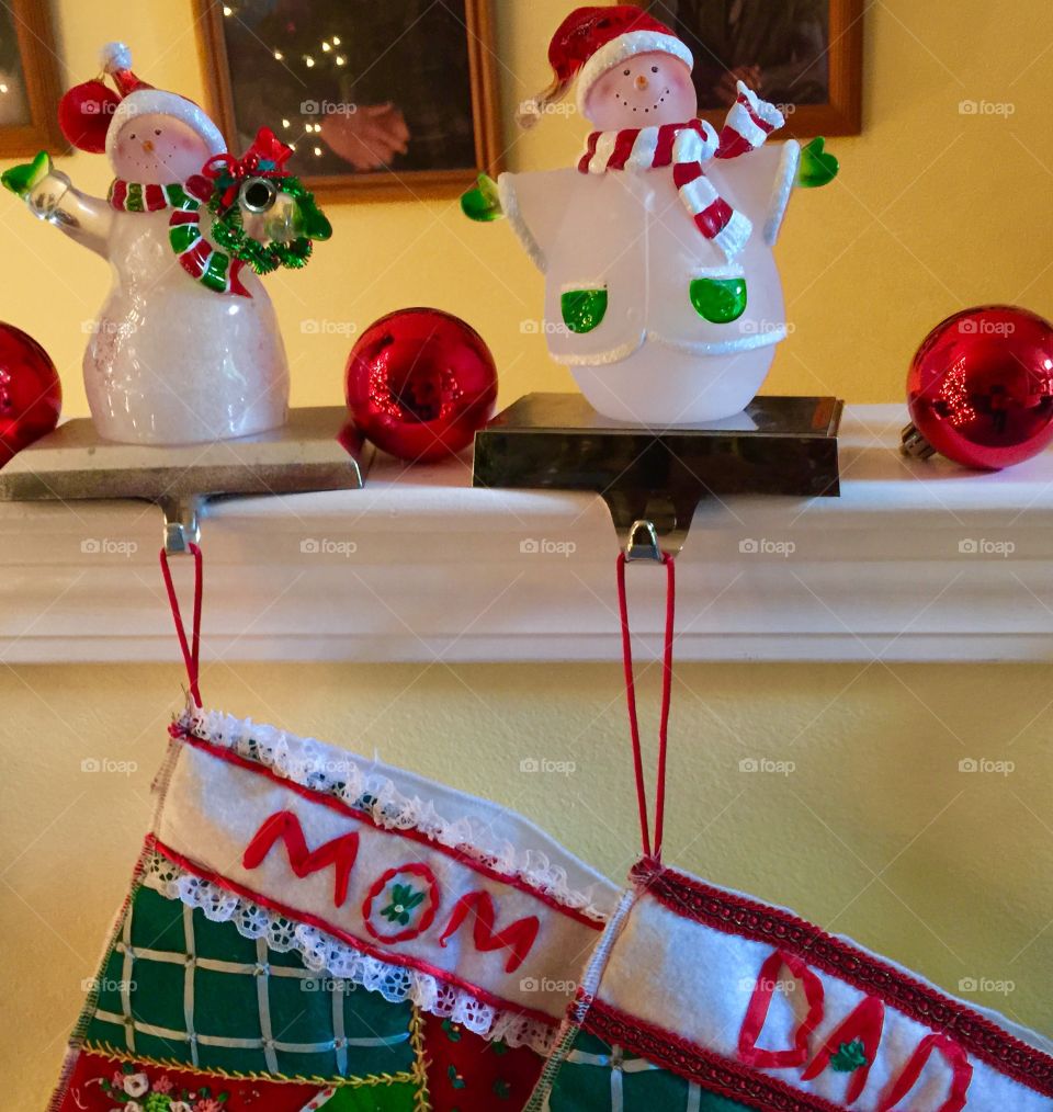 Mom and dad Christmas stockings 