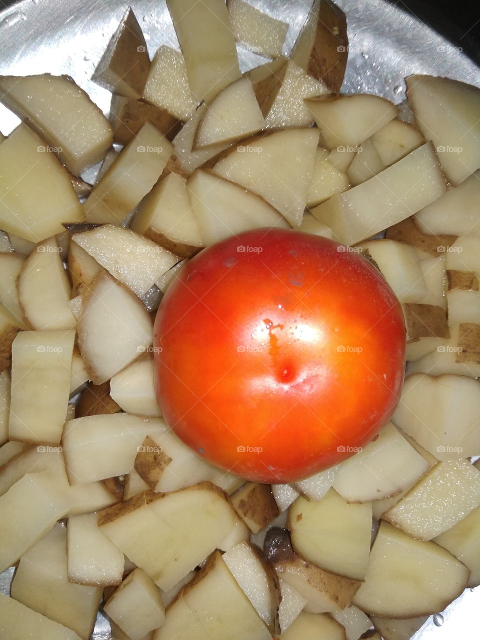 potato with tomato