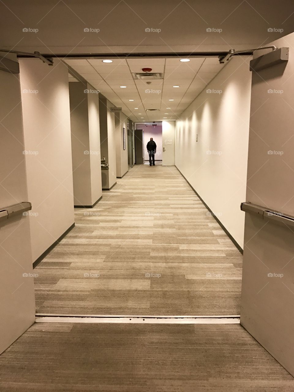 Man in a hallway