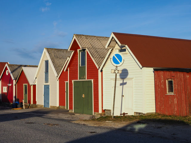 Colorful shelters. 