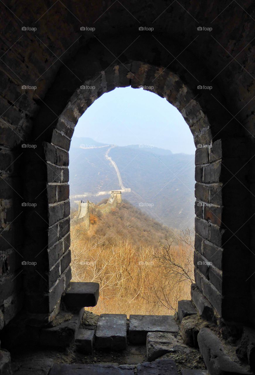 Interior of great wall of china