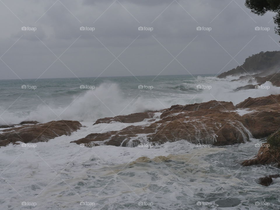 rocks clouds