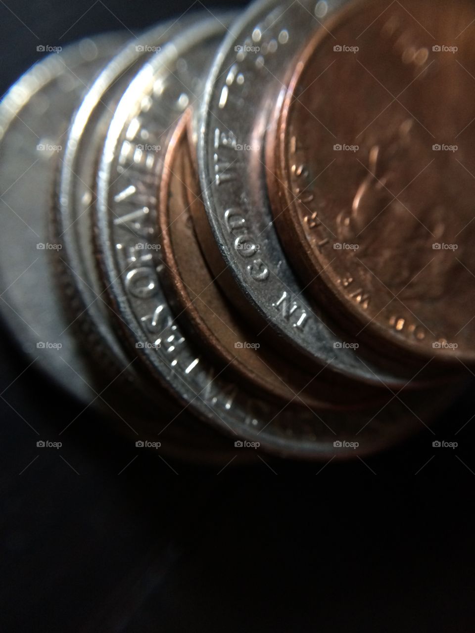 Coins closeup 