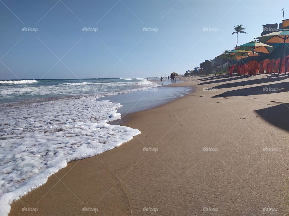 Beautiful afternoon at Ipitanga beach,