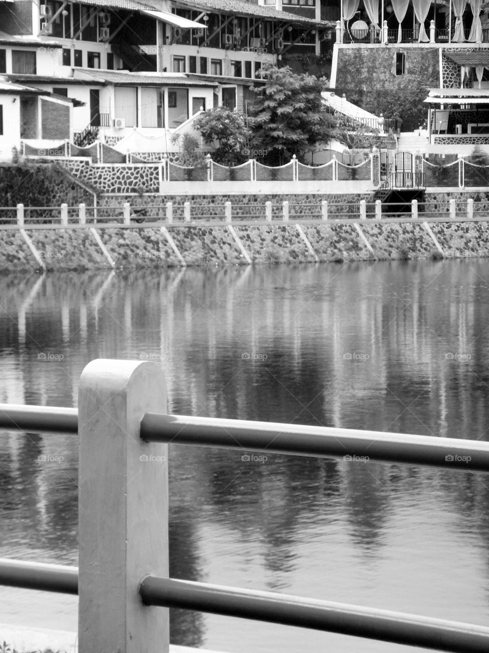 House on the edge of the pond