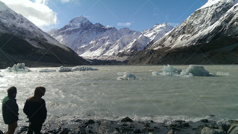 we arrived. we went through the mountain valley to reach the highest mountain of new zealand- mt.cook