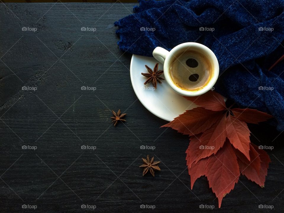 Star anise and black coffee