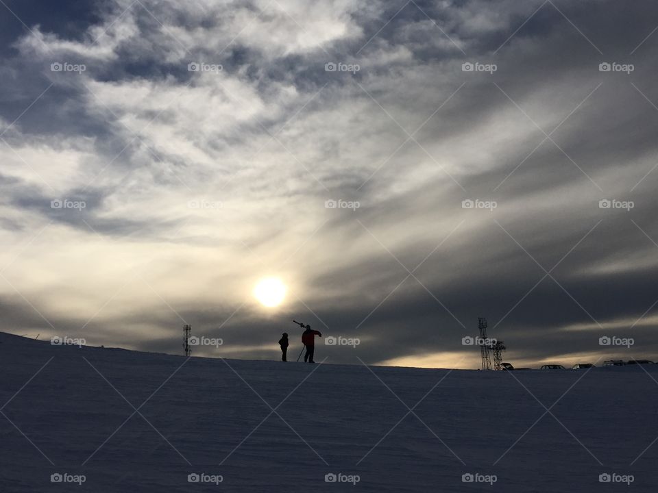 Silhouettes in winter