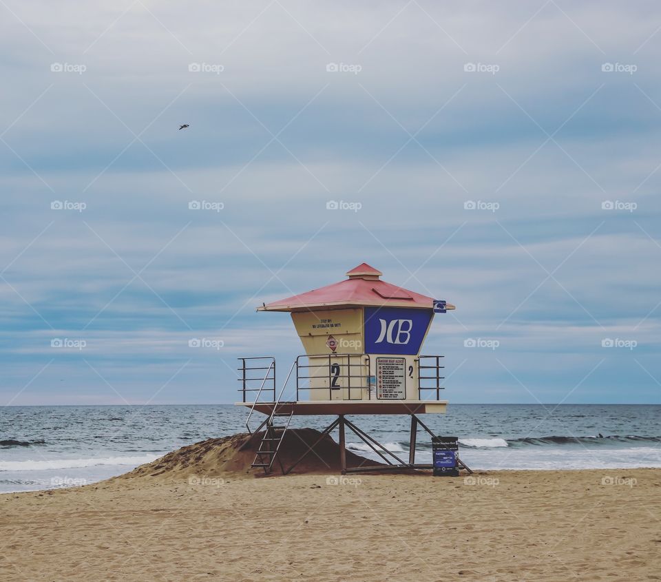 Quiet before the storm in Huntington Beach, CA