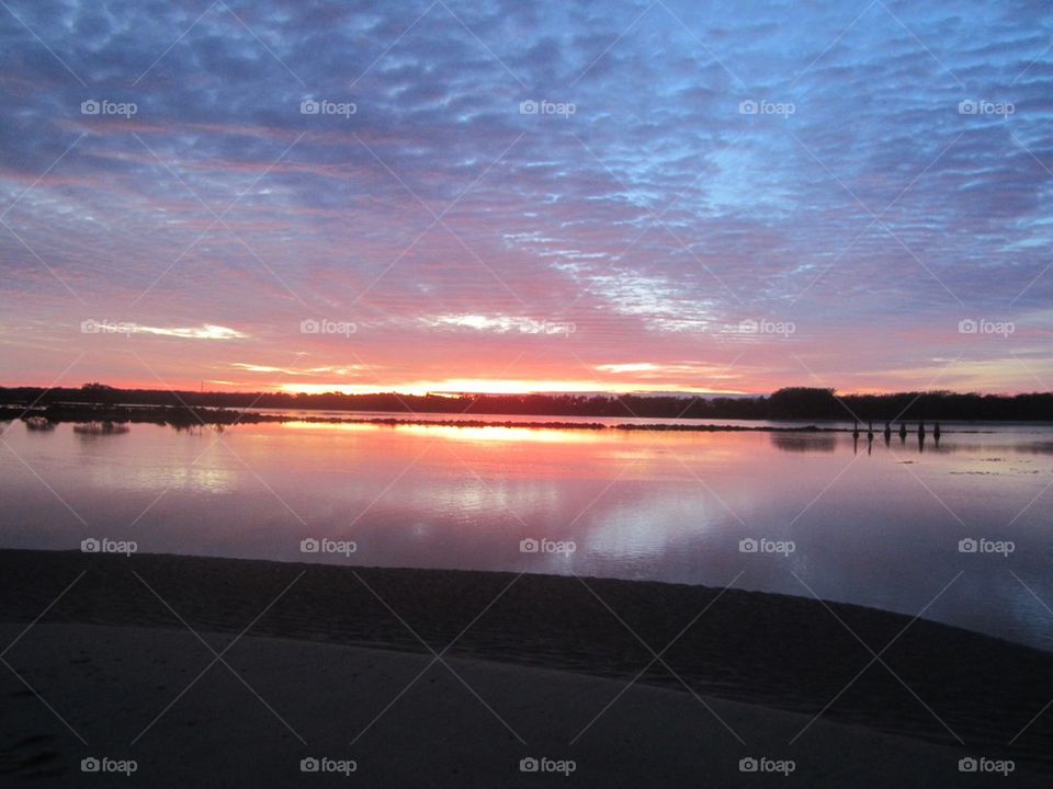 Urunga Cloudy Beach Sunrise