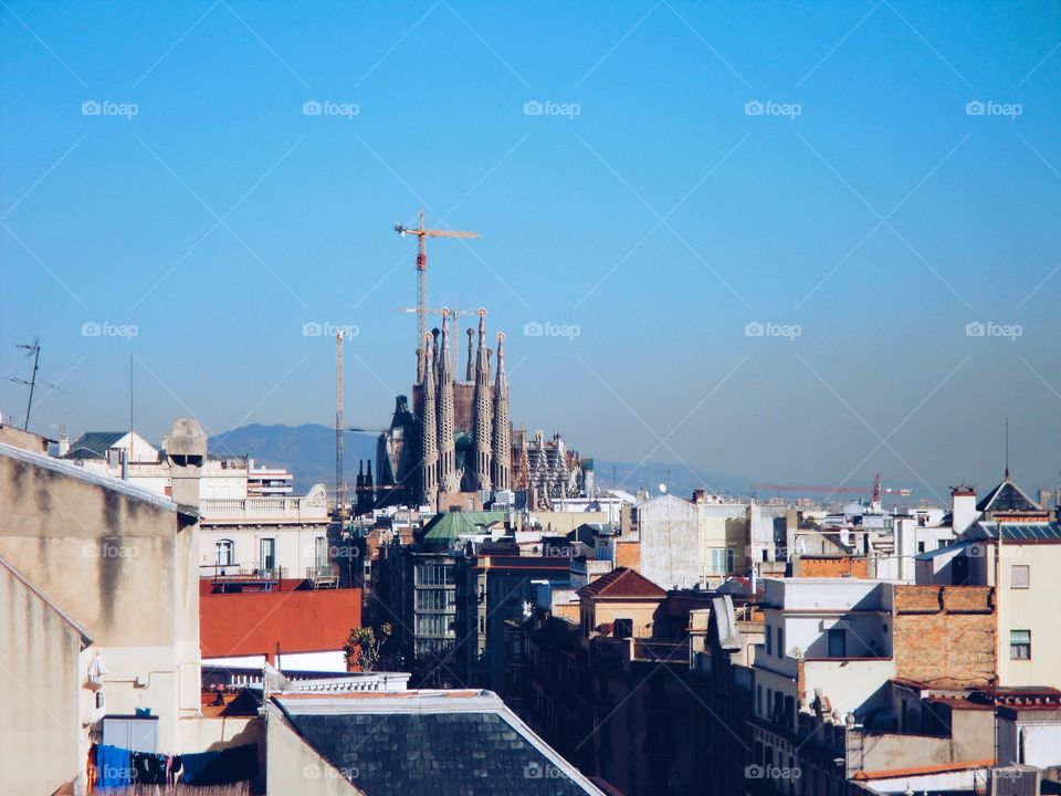 view over la sagrada familia