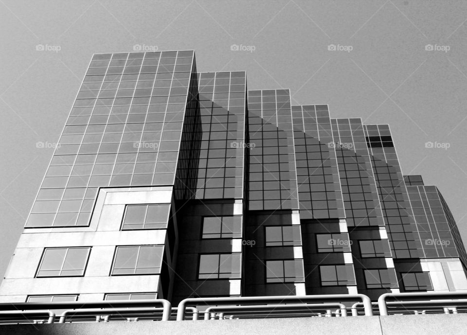 "E" black and white architecture