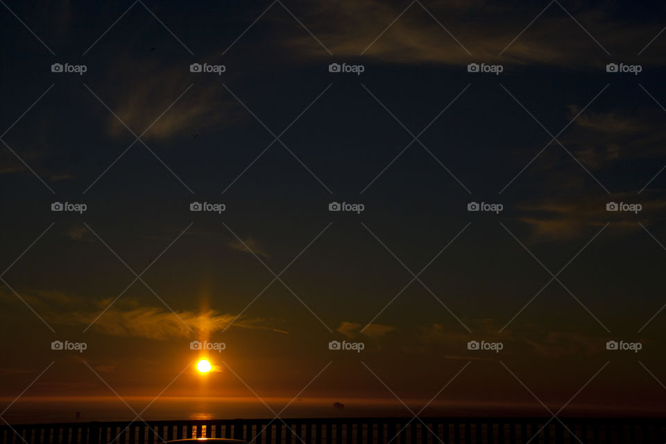 SUNSET FROM THE GOLDEN GATE BRIDGE SAN FRANCISCO CALIFORNIA USA