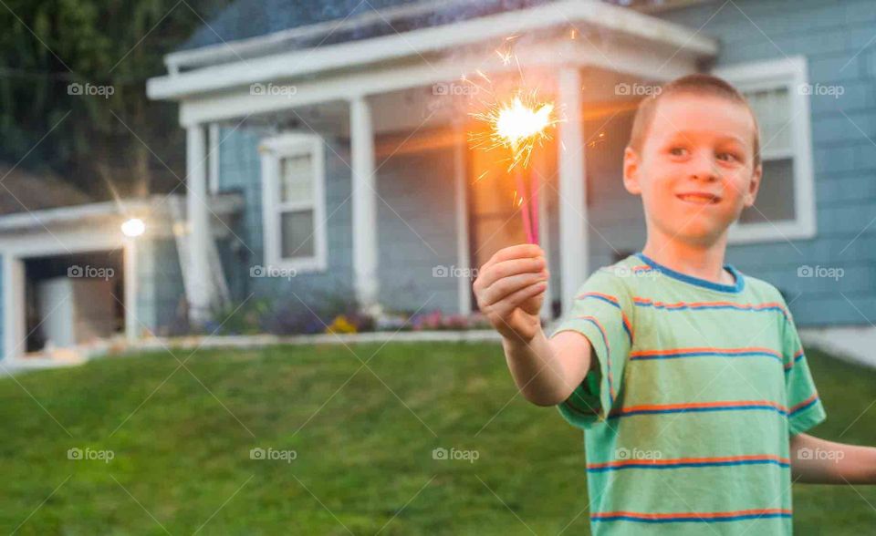 Sparkler action in neighborhood 