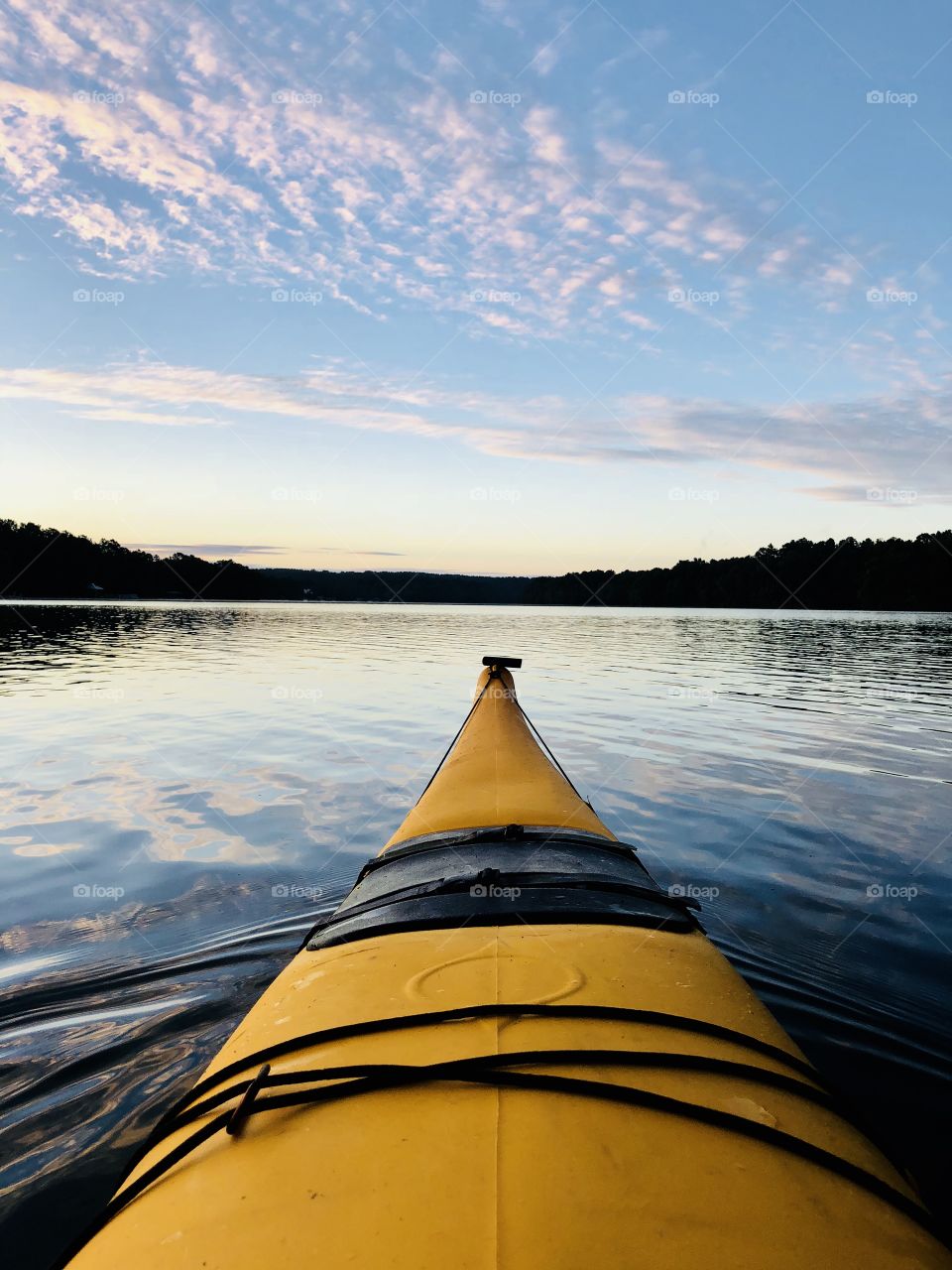 Kayaking on the lake