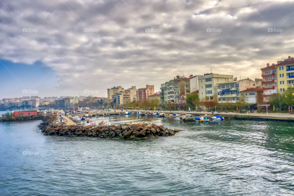 Gallipoli, Çanakkale, TURKEY. sea, europe, clouds, harbour, buildings, word war, sun set, dawn.
