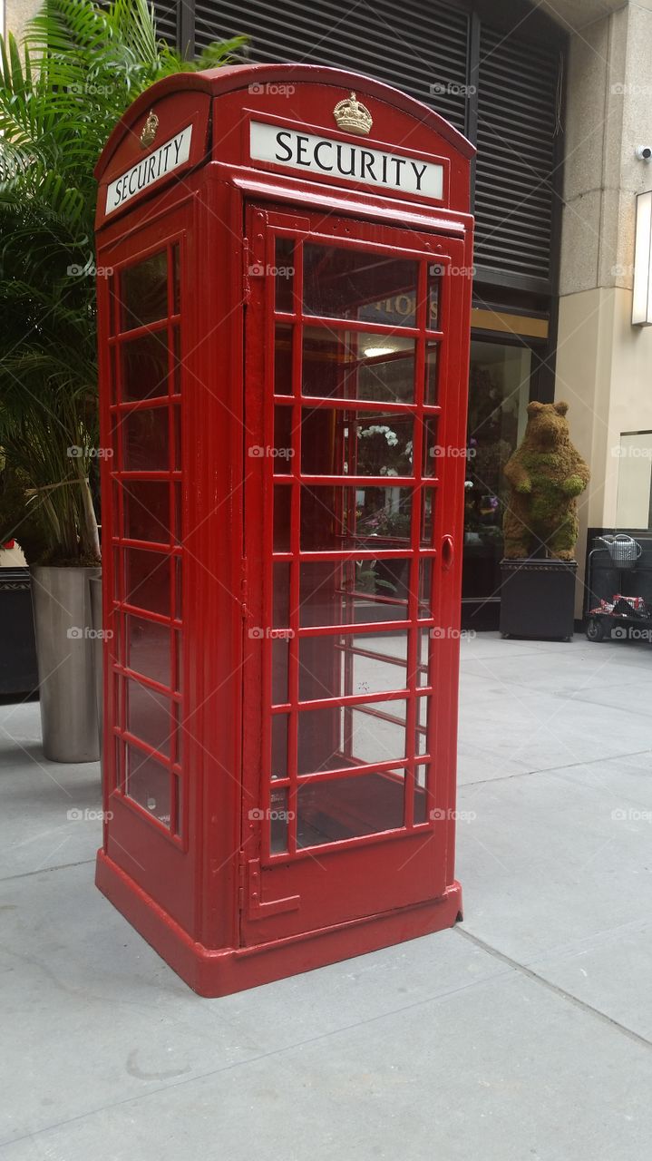 London phone booth security