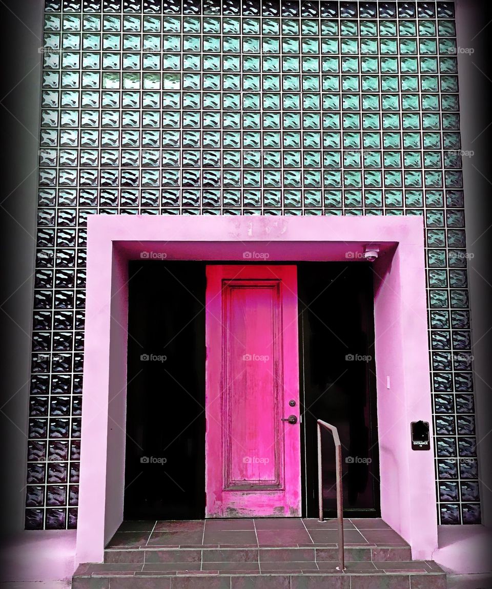 The magenta door.