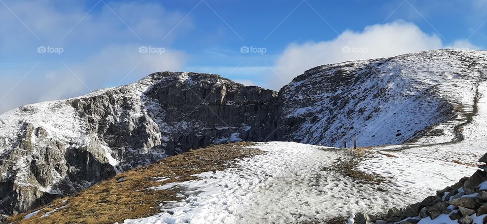 snowy hills panorama